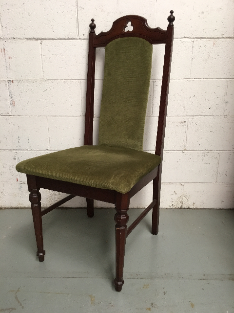 CHAIR, High Back - Olive Velvet